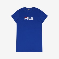 Fila Linear Short Sleeve Női Ruha Kék | HU-63121